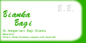 bianka bagi business card